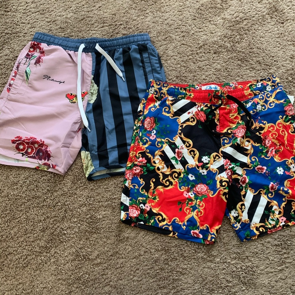 Brand New Graphic Swim Trunks